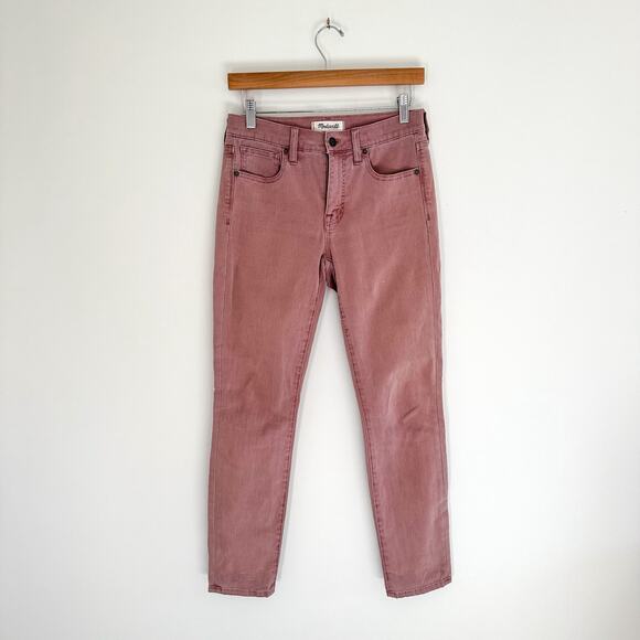 Madewell 9” High Riser Skinny Skinny Crop Jeans in Pink  G1592 - Picture 1 of 8
